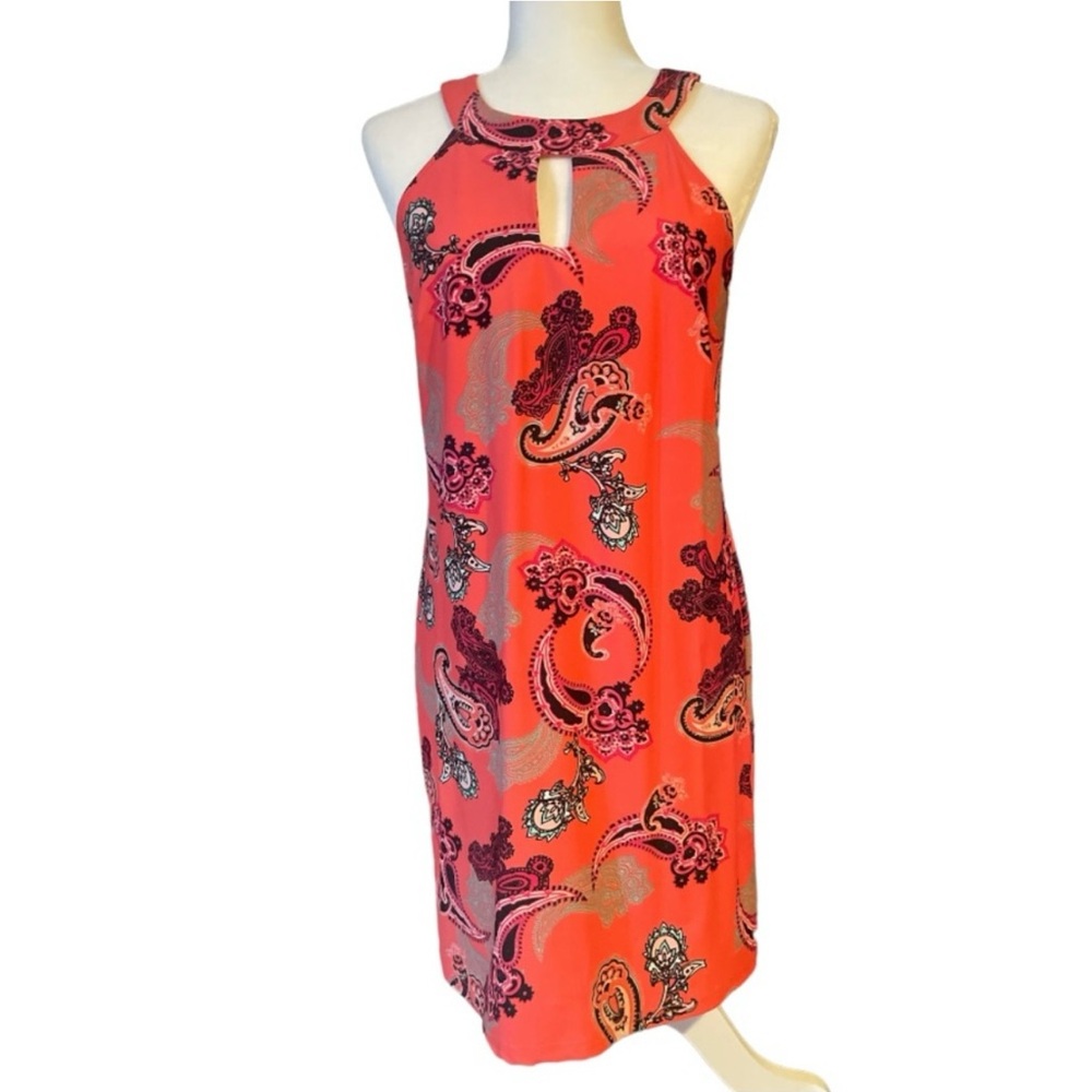 ARYEH PRINTED SHIFT DRESS, size medium